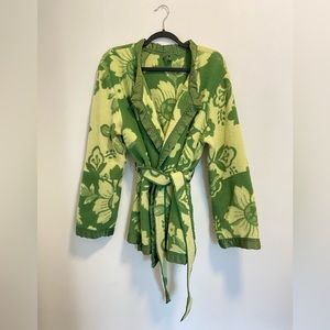 Green Blanket Wrap Coat